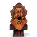 Collectables: A painted wood passe-boule game board of Jafar the Grand Vizier of Agrabah in
