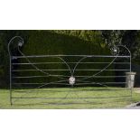 Architectural: A large wrought iron estate gate19th century195cm high by 330cm wide