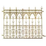 Architectural: A substantial pair of Victorian wrought iron gates274cm high by 348cm wideRemoved
