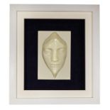 Modern Sculpture: AbbotIllusion FaceResin on velvet backing within wood frameSigned and dated