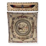 Collectables/Textiles: A collection of eight embroidered cotton Egyptian wall hangings and cushion