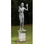 Garden Sculpture: ▲ Ludwig Vierthaler (1875-1967): A bronze female nude figureGerman, early 20th