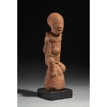 Tribal/Ethonographic: Standing intact 2000 year old terracotta figure, Nok Culture, Nigeria, 1st