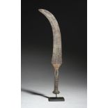 Tribal/Ethonographic: A sickle knife, Ngbandi-Yakoma people, DRC, 1930’s 41cm, Provenance: Leo