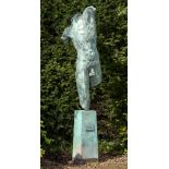 Sculpture: ▲ Tom Merrifield, Julius Bronze on pedestal stamped Tom Merrifield 180cm high ,