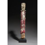 Tribal/Ethonographic: A Vodun pole figure, Ewe people, Togo-Ghana, 1940’s 56cm, Figure posts like