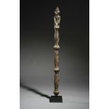 Tribal/Ethonographic: Chief staff “Mwaala”, Yombe people, Bakongo, DRC, 19th century 88cm, A