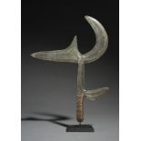Tribal/Ethonographic: Prestige throwing knife, Ngbaka people, DRC, 1940’s 44cm, The throwing