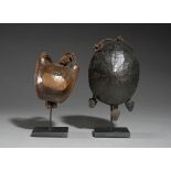 Tribal/Ethonographic: Two Hunting bells “Dibu”, Kongo people, DRC, 1920’s 13-16cm, These bells