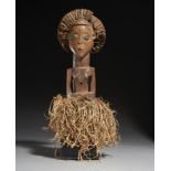 Tribal/Ethonographic: A female half figure, Fetish, Kusu people, DRC, 1920’s, Female Fetish figure