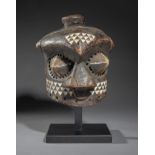 Tribal/Ethonographic: A Helmet mask “Bongo”, Kuba people, DRC, 19th century 36cm, This mask is a