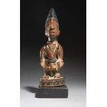 Tribal/Ethonographic: Carved twin figure “Ibeji” , Yoruba people, Nigeria, 1920’s 27cm , Provenance: