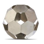 Sculpture: John Robinson: A stainless steel hanging dodecahedron, 71cm high. See lot 50 for footnote