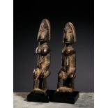 Tribal/Ethnographic: Miniature ritual man and wife statue, Dogon People, Mali, 2nd quarter 20th