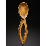 Tribal/Ethnographic: Ceremonial spoon carved from a single piece of bone, Lega People (also Warega