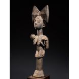 Tribal/Ethnographic: A large ‘Shango club’ with traces of sacrificial patina, Yoruba People,