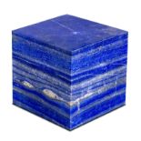 Minerals: A lapis lazuli cube, 13cm square, 6.1kg