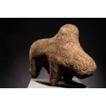 Tribal/Ethnographic: Boli Power Object, Bamana People, Mali 57cm high. A rough, cracked surface