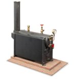 Engine/Collectibles: A steam boiler based on a Stuart “501” with safety valve manual feed pump etc.