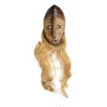 Tribal/Ethnographic:A small blond bearded mask, 36cm