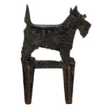 A cast iron Terrier boot scraper, early 20th century, 64cm high