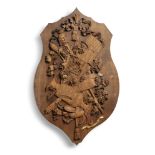 Architectural: A large carved fruitwood reliefFrench, 19th centurycarved in high relief with