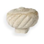 Islamic/Indian: A similar marble gravestone turban finial