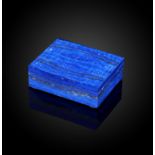 Minerals: A lapis lazuli box signed and in presentation box 14cm by 11cm