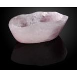 Minerals: A rose quartz bowl Madagascar 47cm