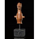 Tribal: Pende whistle with head sculpture Pende people, DRC 8cm