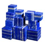 Minerals: A collection of lapis lazuli cubes