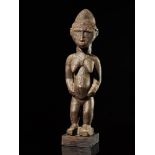 Tribal: Baule Blolo Bla statue with nice patina Baule people, Ivory Coast 28cm