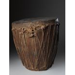 Tribal: Kongo drum with original covering Kongo, DRC