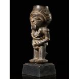 Tribal: Pende cup sculptured in the form of a man Pende people, DRC 21cm