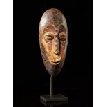 Tribal: Lega dance mask with hand grip Lega people, DRC 19cm