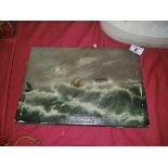 Oil painting of sea scape