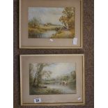 Henry John Kinnaird pair of watercolours