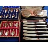 Collection of 6 x silver cutlery + 1 plated