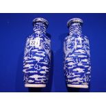 Pair of Chinese vases with Chinese 6 characture marks