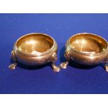 Pair of London silver salts 223gms