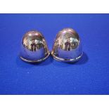 Silver salt and pepper pots