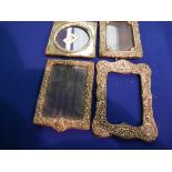 4 x silver photo frames