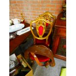 Pair of gilt hall chairs