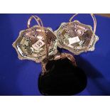 London silver purse and plated baskets
