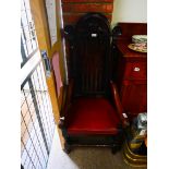 Early oak carver chair
