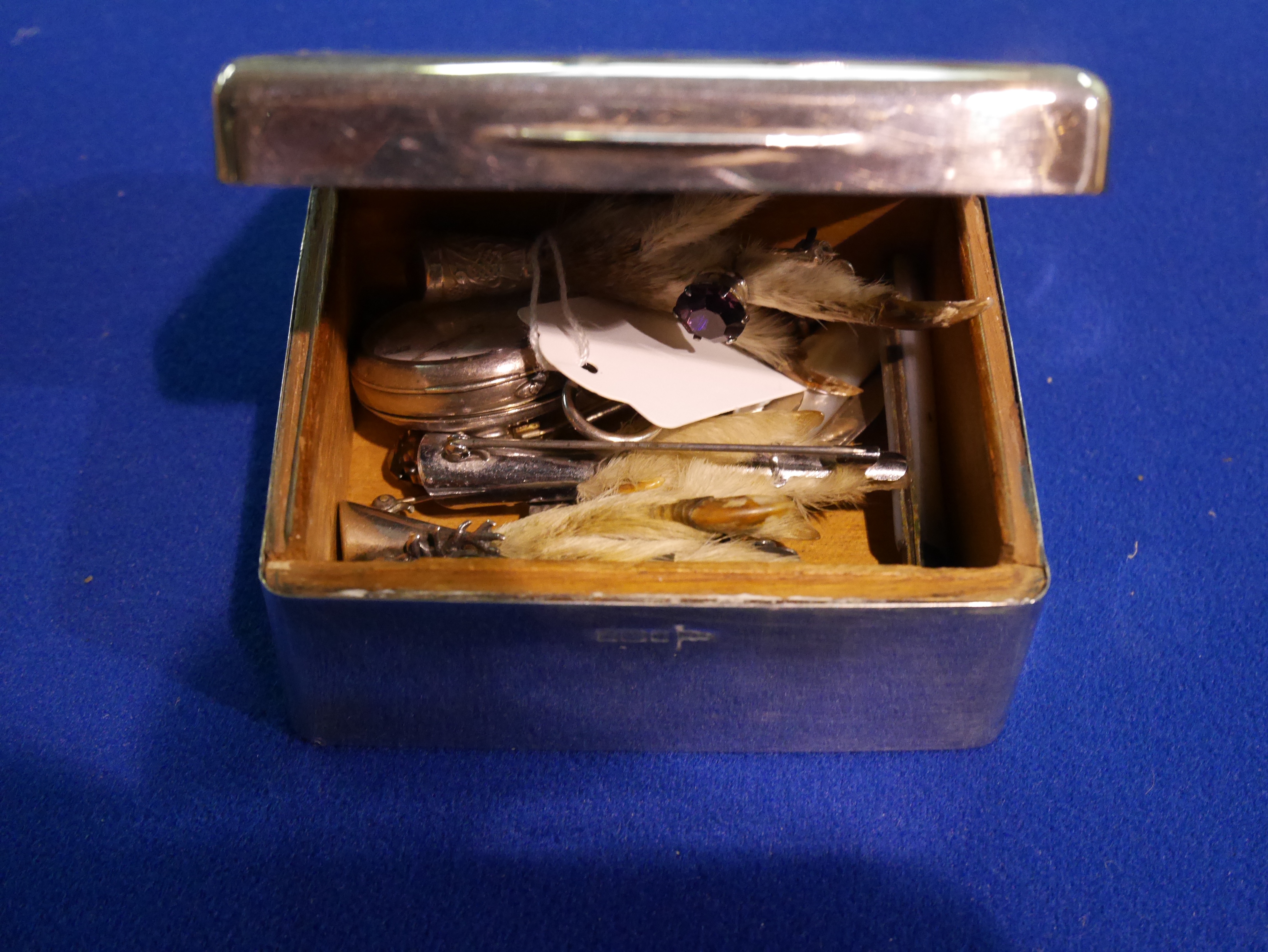 Sheffield Silver box and contents