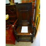 Early oak carver chair
