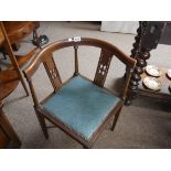 Edwardian Mahogany corner chair
