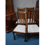 4 Oak dining chairs