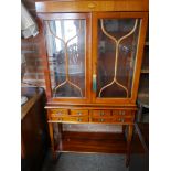 Repro. Yew display cabinet